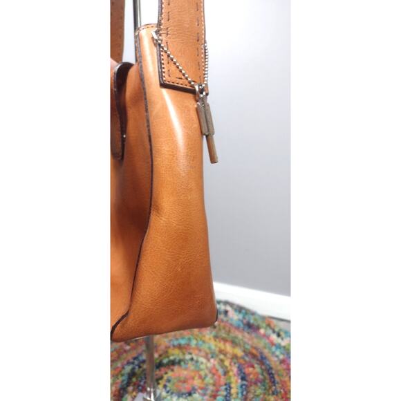 Vintage Fossil Shoulder Bag Tan Leather Boho‎ - Picture 3 of 16
